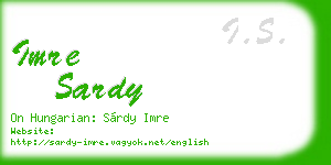 imre sardy business card